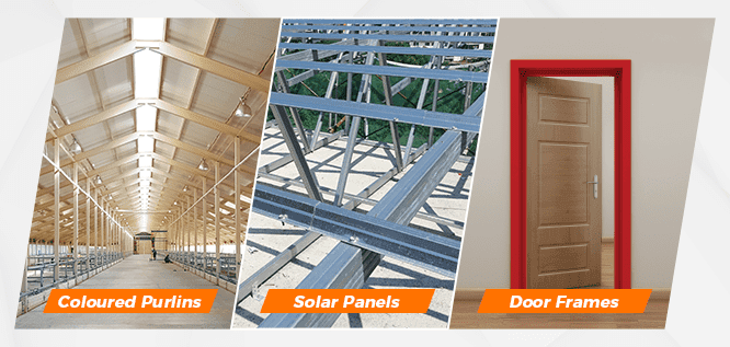 New And Innovative Colour Coated Purlin, Door Frame, Solar Panel Solution For Structures