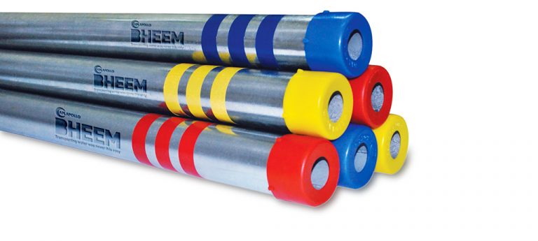 Round apollo bheem galvanized gi steel pipes & tubes used in industrial water lines & piping