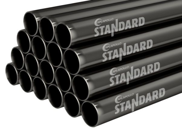 Black round galvanized steel pipes & tube in structural steel building materials