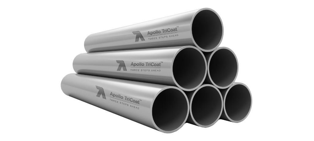 Round apollo tricoat steel pipes for green house appliances